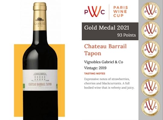 The wine grabbed 5 awards at the 2021 Paris wine Competition The wine grabbed 5 awards at the 2021 Paris wine Competition.