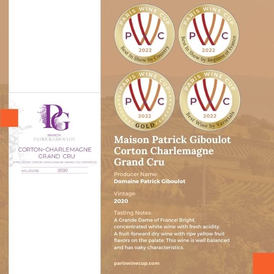 Paris Wine Cup Gold medal 2022 Paris Wine Cup Gold medal 2022